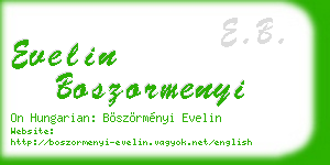 evelin boszormenyi business card